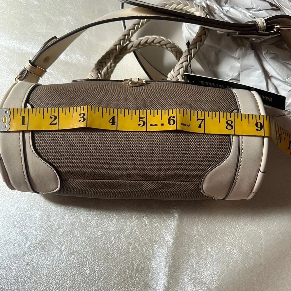True Religion Beige and Cream Women's Bag